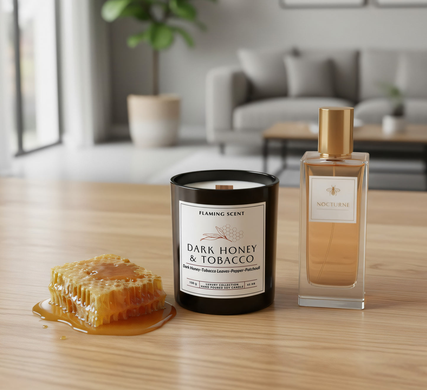 Lumânare parfumată - DARK HONEY & TOBACCO 165 g