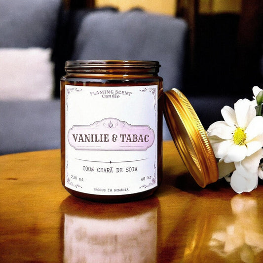 Lumanare parfumata -  VANILIE & TABAC (230 ml)