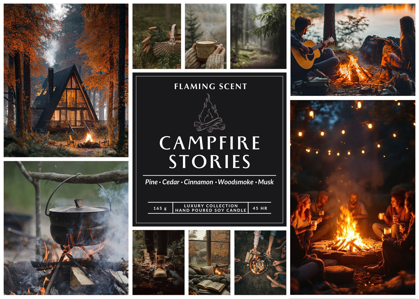 Lumânare parfumată - CAMPFIRE STORIES. 165g