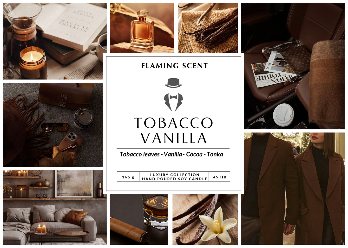 Lumanare parfumata -  TOBACCO VANILLA, 165 g