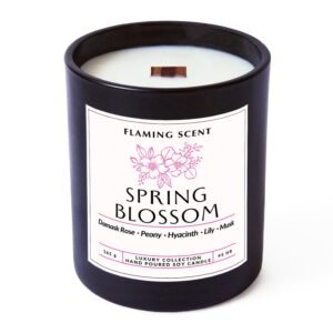 lumânare parfumată – spring blossom zambilă, bujor, iasomie, caprifoi, trandafir, liliac 165 g